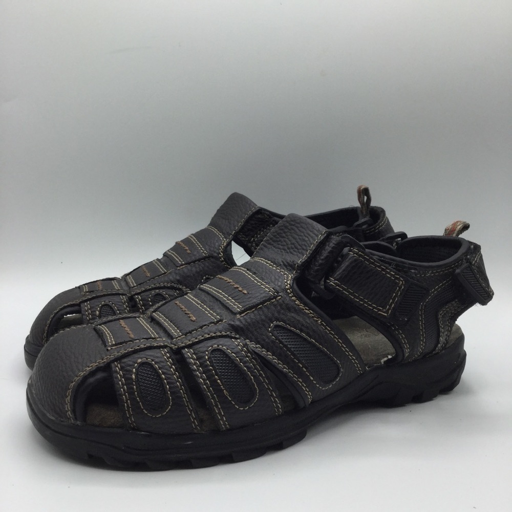 WRANGLER Pennington Brown Faux Leather Fisherman Sandals Size 7
